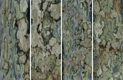 Đá nung kết vân đá xanh lá Van Gogh, 120 × 320 cm, dày 9 mm