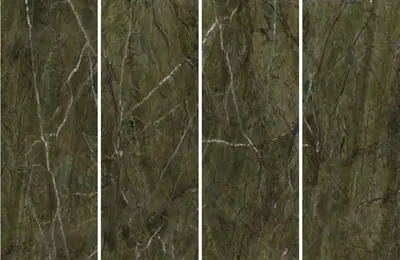 Đá nung kết vân đá xanh lá Rừng mưa, 120 × 320 cm, dày 9 mm
