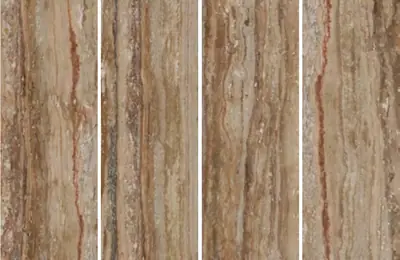 Đá nung kết vân travertine vàng Tiramisu, 120 × 320 cm, dày 9 mm