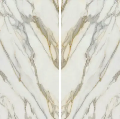 Đá nung kết vân Calacatta vàng, 160 × 320 cm, dày 12 mm
