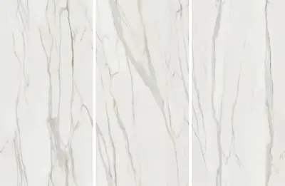 Đá nung kết vân Calacatta trắng, 160 × 320 cm, dày 12 mm