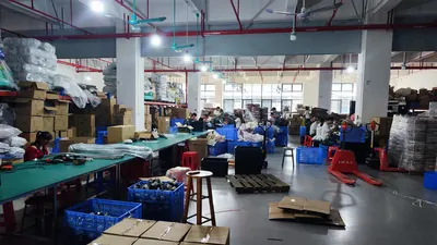 Toàn cảnh xưởng lắp ráp và đóng gói tại nhà máy quạt, 5/2026.